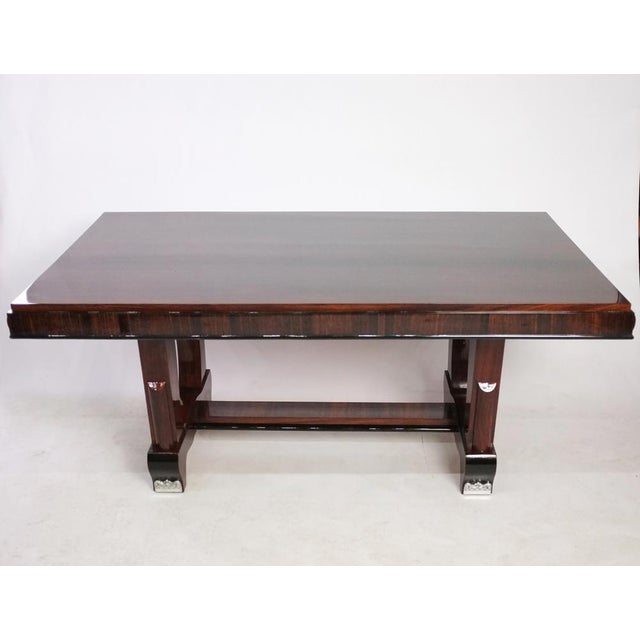 Vintage French Art Deco Dining Table by Jules Leleu, 1930s For Sale - Image 17 of 17