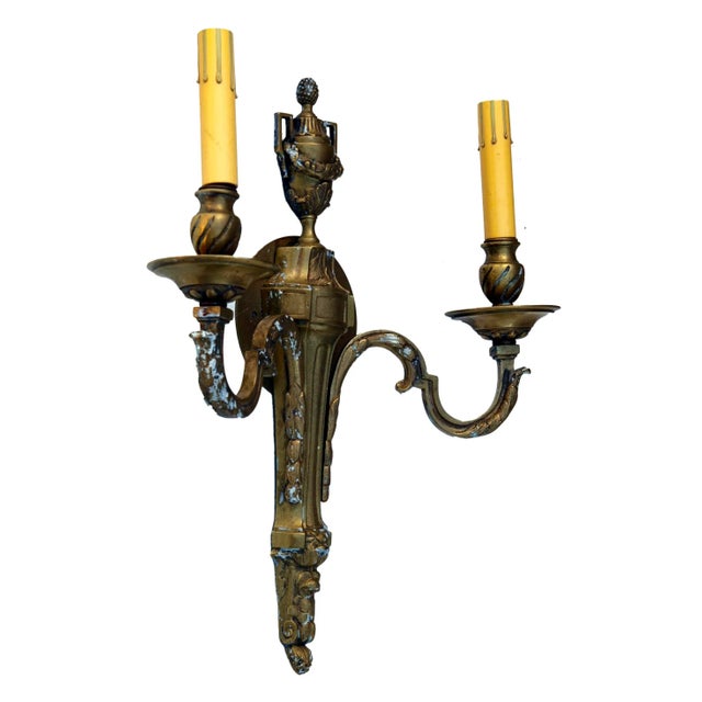 Art Deco 1920s French Art Deco Bronze Wall Sconce For Sale - Image 3 of 6