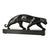 Art Deco bronze sculpture of a panther by Lucien Alliot. Signed Luc. Bronze sculpture with black patina on a Belgian Black...