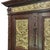 19th Century Flemish Renaissance Revival Secretary Bookcase in Solid Oak With Embossed Brass Panels For Sale - Image 9 of 13