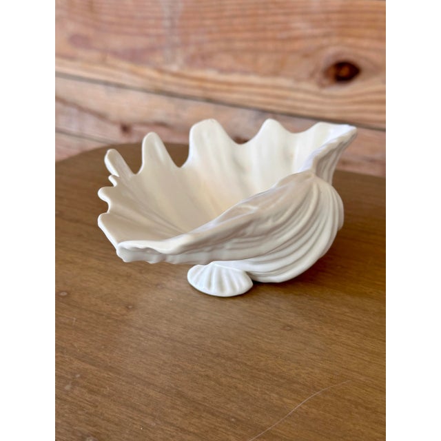 Vintage Wedgwood Bone China Scalloped Seashell Dish For Sale - Image 9 of 9