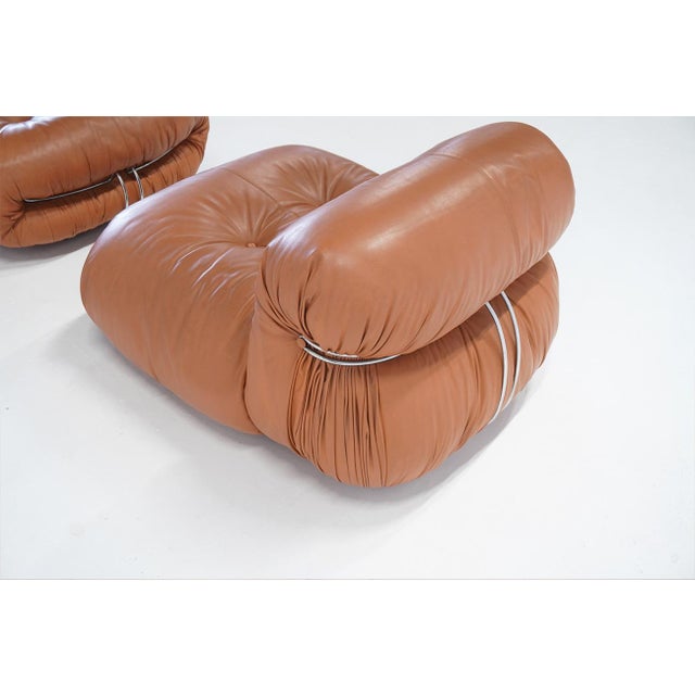 Mid-Century Modern Set of Early Soriana Lounge Chair and Ottoman by Tobia Scarpa for Cassina, Italy, 1970s For Sale - Image 3 of 10