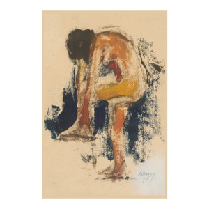 1930 Vintage Abstract Nude Figure Art Print by Zolo Palugyay - 8" X 12"
