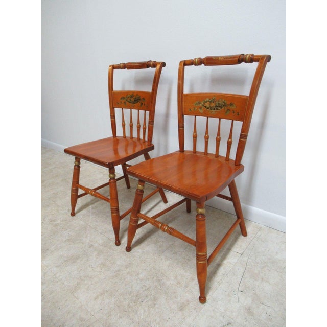 1970s 1970s Pair Bent Brothers Plank Bottom Dining Room Desk Side Chairs For Sale - Image 5 of 11