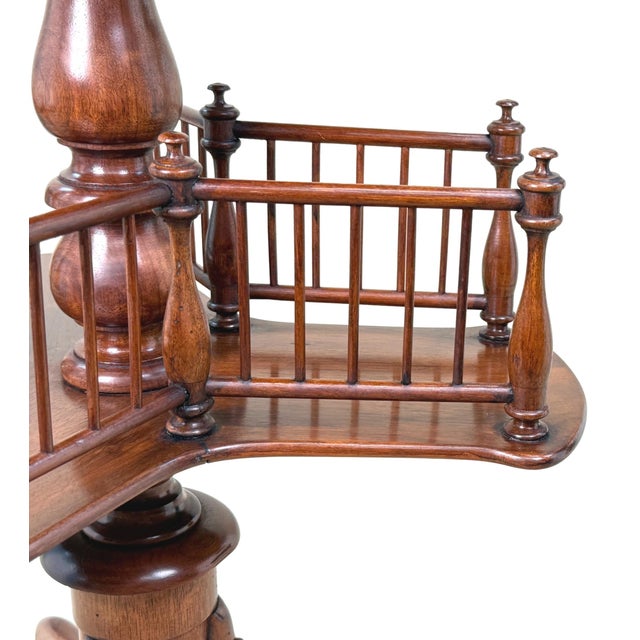 Antique Circular Occasional Book Table in Burr Walnut, 1870 For Sale - Image 9 of 13