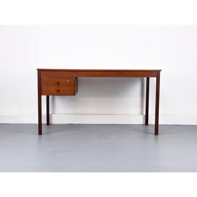 Teak Desk with Drawers from Domino Møbler, 1960s For Sale - Image 4 of 18