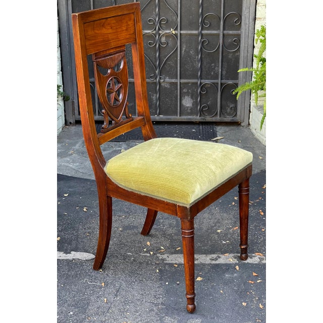 Traditional Antique Early 19c Swedish Empire Star & Shield Side Chair - 1 of 4 For Sale - Image 3 of 6