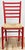 Vintage ladderback chair with vibrant red painted frame and woven rush seat. Modern meets traditional with this fabulous...