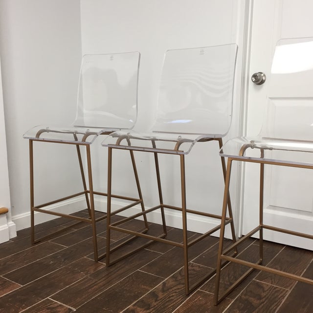 Modern Style Gabby Acrylic King Counter Stools Set of 4 Chairish