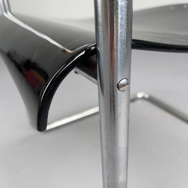 Model H-128 Black Steel Tube Cantilever Chair by Jindrich Halabala for Up Závody, 1930s For Sale - Image 13 of 15
