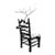 Throne Object - Collectible Reclaimed Wood and Marble Objet, Chair or Side Table by Gabor Gobi For Sale