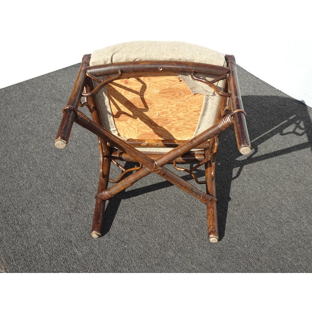 Chairs Chinese Chippendale - Set Four French Country Bamboo Dining Room Chairs For Sale - Image 16 of 16