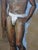 Mid 20th Century Mid 20th Century Robert Whitmore Oil Painting of Male Model For Sale - Image 5 of 6