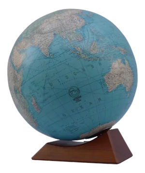 Vintage Illuminated Glass Globe from Columbus Oestergaard, 1960s