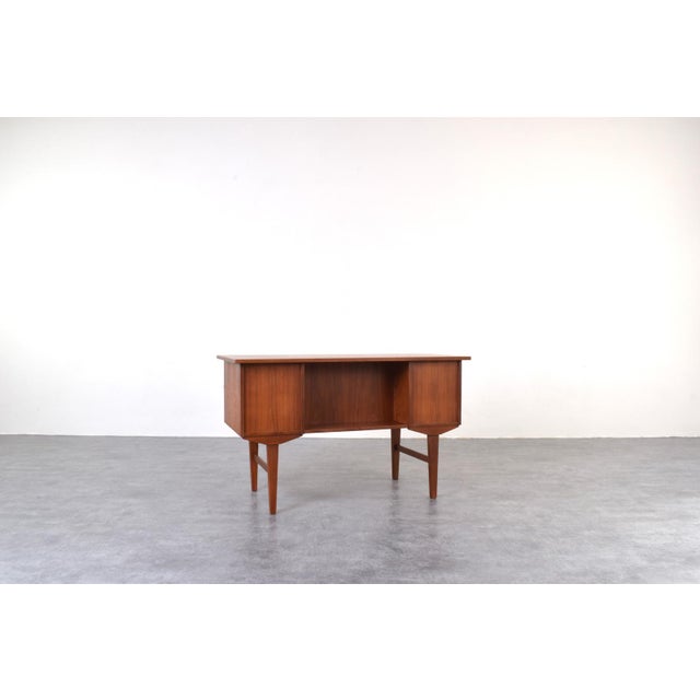 Wood Mid-Century Modern Danish Teak Executive Desk, 1960s For Sale - Image 7 of 18