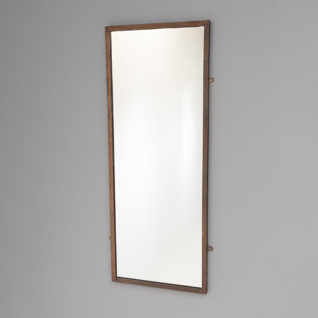 Oak Framed Bistro Mirror, 1910 For Sale - Image 6 of 6