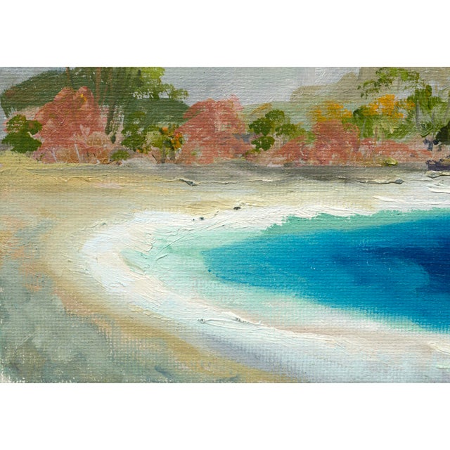 American Big Sur Beach, Diminutive Landscape by Kathleen Murray For Sale - Image 3 of 6