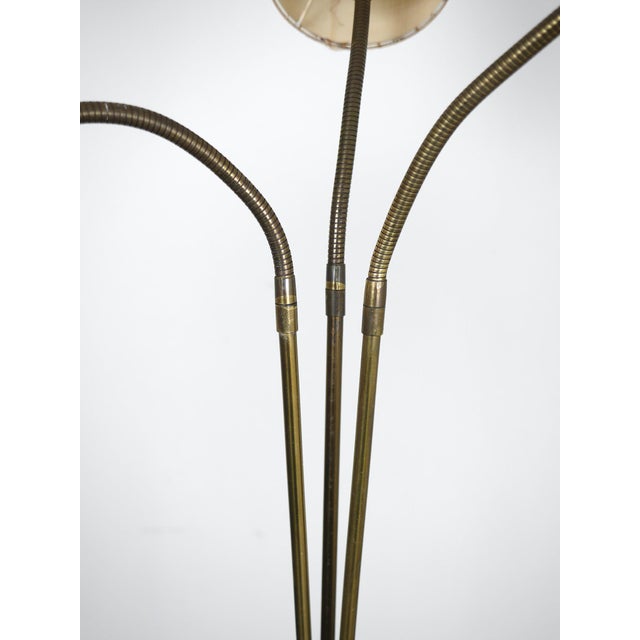 Three-Armed Brass Bag-Shaped Floor Lamp, Germany, 1950s For Sale - Image 16 of 18