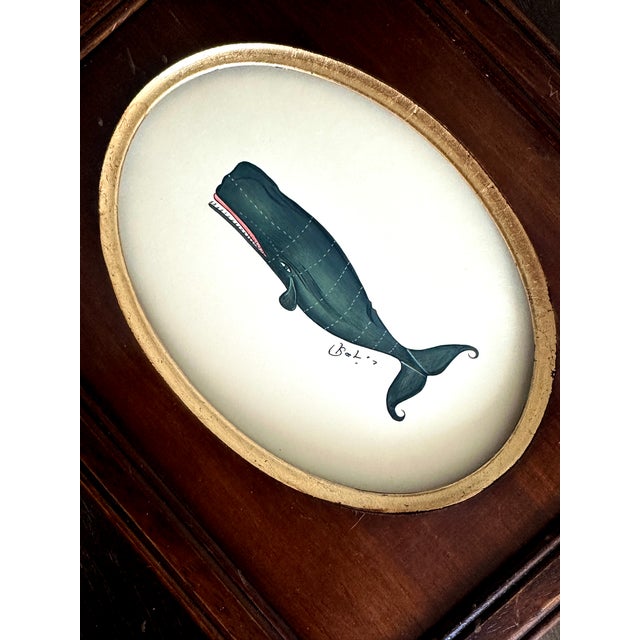 Not Yet Made - Made To Order Original Hand-Painted Whale Painting, Framed For Sale - Image 5 of 5