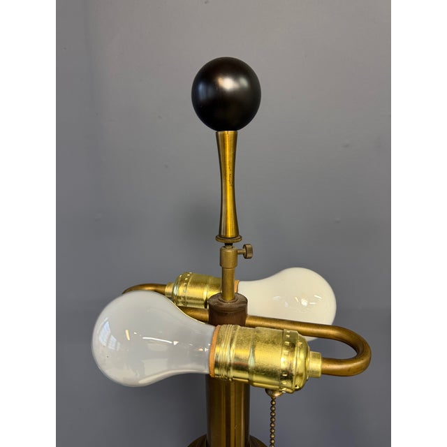 White 1950s Pair of Italian Crackle-Glazed Ceramic Table Lamps With Rosettes, Mid-Century For Sale - Image 8 of 9