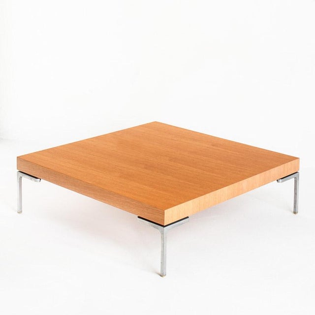 2000 - 2009 Coffee Table Model Charles in Oak Wood and Aluminium by Antonio Citterio for B & B Italia For Sale - Image 5 of 13