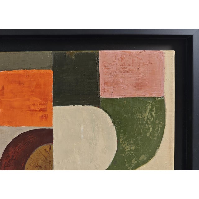 Equivalence, Contemporary Geometric Abstract Oil Painting, Framed by Sophie Dumont For Sale - Image 6 of 8