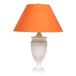 Cream Ware Table Lamp, England, 1960s For Sale