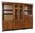 Bernhardt 3 Piece Modular Asian Bookcase Wall Unit With China Cabinet For Sale