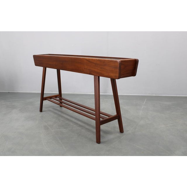 Mid-Century Danish Wooden Planter Box with Teak Base, 1960s For Sale - Image 4 of 10