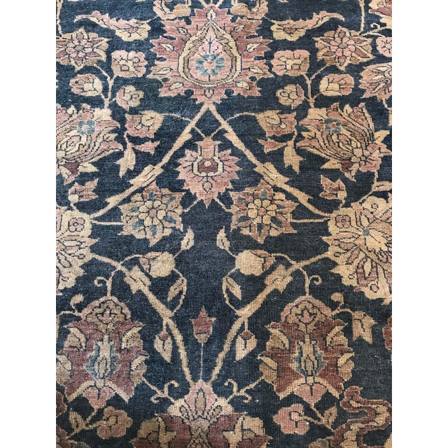 Authentic Persian Tabriz Botanic Handmade Wool Carpet For Sale - Image 10 of 11