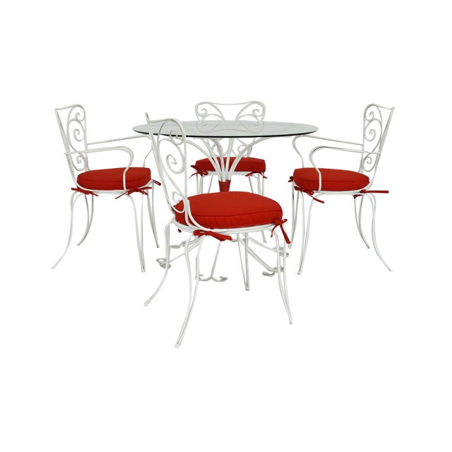 Table and Chairs attributed to Lio Carminati, Set of 5 For Sale