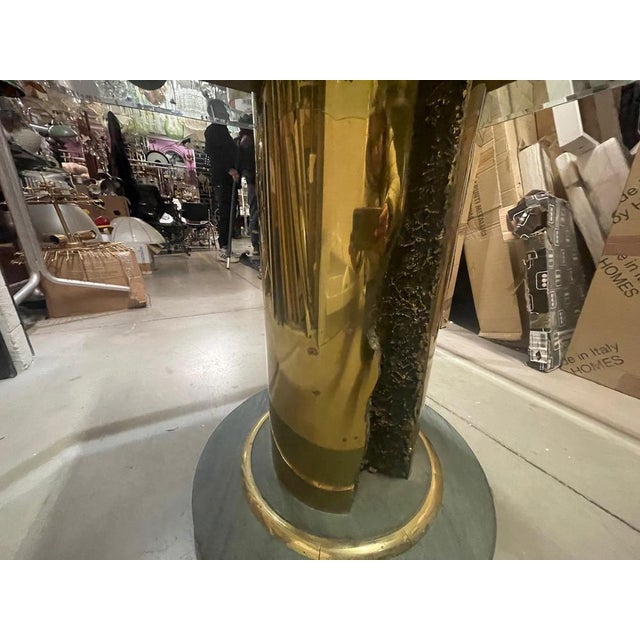 Mid-Century Italian Crystal Brass Dining Table, 1970s For Sale - Image 17 of 18