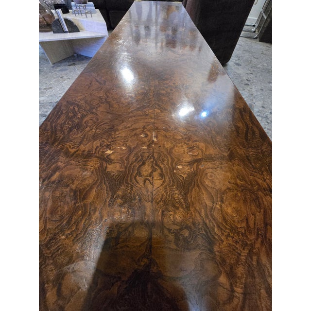 Mid-Century Modern Mid 20th Century Beautiful Burl and Golden Brass Sideboard by Century Furniture, Attributed For Sale - Image 3 of 16