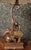 Brown Hollywood Regency Maitland Smith Elephant & Monkey Figural Lamp With Faux Tooled Leather Shade For Sale - Image 8 of 10