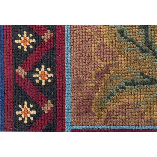 Traditional 1880s Antique English Needlepoint Runner with Stylized Foliage and Floral Motif For Sale - Image 3 of 8