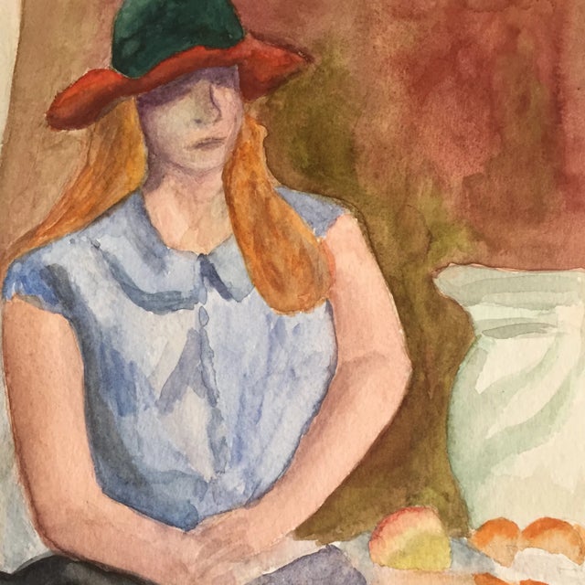 Vintage Watercolor Painting on paper Unsigned unframed 9 x 12