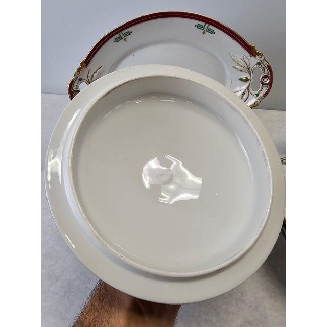 Late 19th Century Antique Richard Briggs Boston Neoclassical Dessert Service With Gold Gilt Eight-Piece Set For Sale - Image 5 of 18