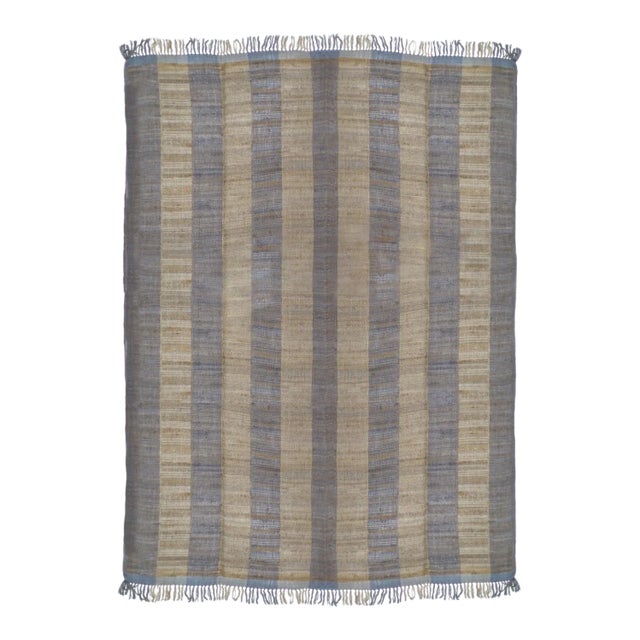 Featured in The 2020 San Francisco Decorator Showcase — Handwoven Silk & Wool Throw Blanket For Sale