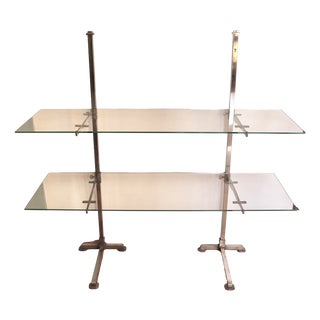 French Art Deco Etagere in Metal and Glass, 1930s For Sale