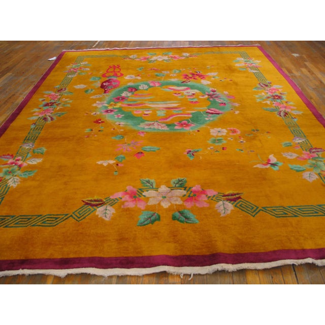 1920s Chinese Art Deco Carpet ( 9' x 11'8" - 274 - 356 ) For Sale - Image 4 of 10
