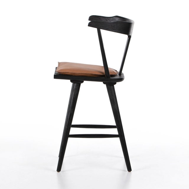 Contemporary Four Hands Ripley Counter Stool - Whiskey Saddle For Sale - Image 3 of 9