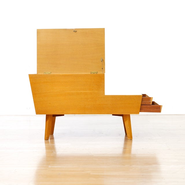 Brown 1960s Mid Century Sewing Box Side Table by Vanson Furniture For Sale - Image 8 of 13
