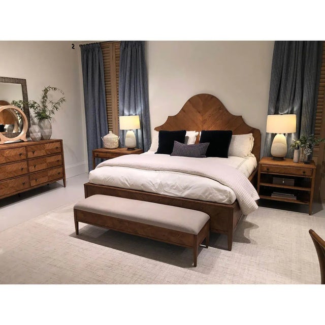 Oak California King Bed - Dark For Sale - Image 4 of 5