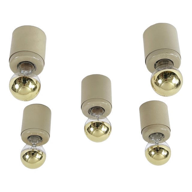 SP 14 Ceiling Lamps by Gino Sarfatti for Arteluce, Italy, 1960s, Set of 5 For Sale