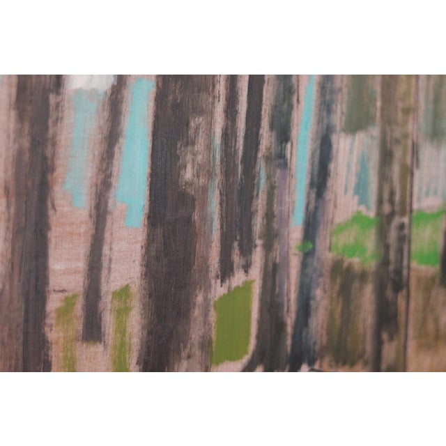 Harry Wichmann, Tree Trunks, 1953, Oil on Panel, Framed For Sale - Image 4 of 17