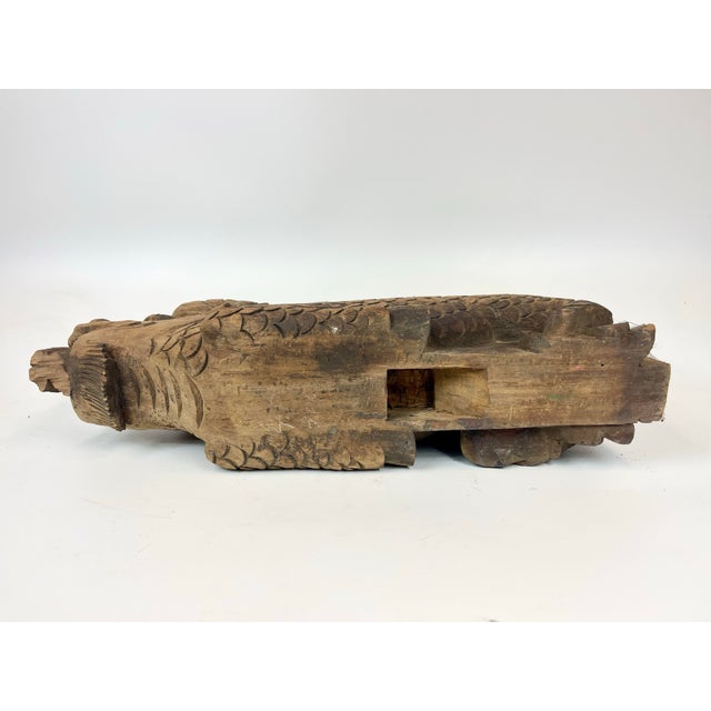 18th Century Large Chinese Wood Carving of a Qilin Mythical Creature For Sale - Image 9 of 10