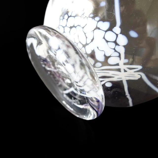 Vintage Handmade Bowl in Clear Glass from Sjösala S For Sale - Image 5 of 7