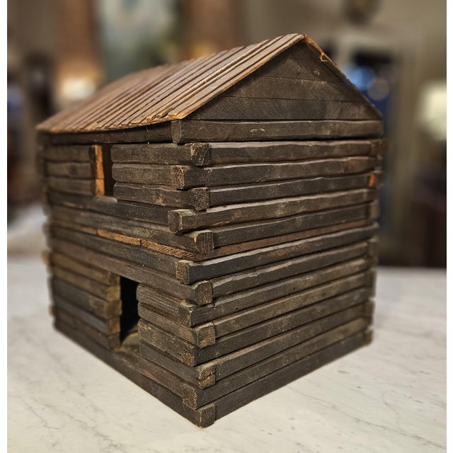 2 Story Folk Art Cabin Converted Into a Light, Likely From North Carolina, Circa 1940's For Sale In Charlotte - Image 6 of 12