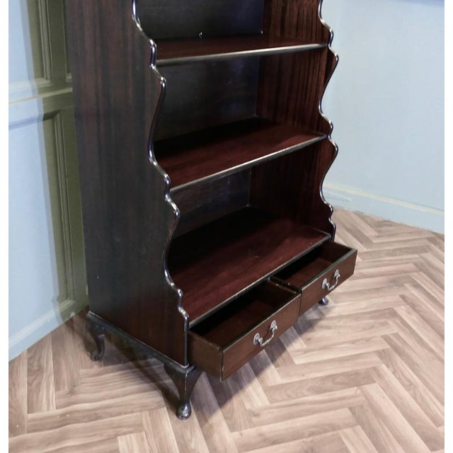 Open Front Waterfall Bookcase, 1950 For Sale - Image 3 of 8