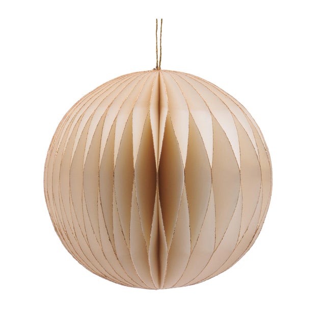 Contemporary Round Paper Ornament Set of 12 For Sale - Image 3 of 4